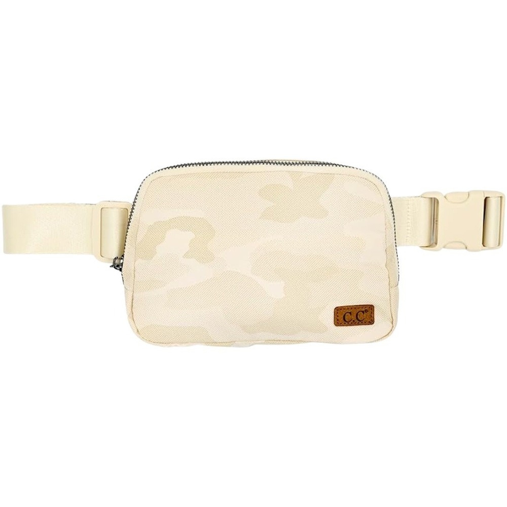 CC BEANIE Cream Camo Fanny Pack Belt Bag Adjustable Strap Zipper Pouch NWT - Picture 4 of 10